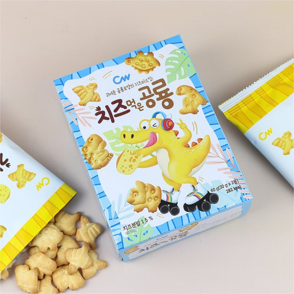 Kids dinosaur biscuit cookies cheese flavours