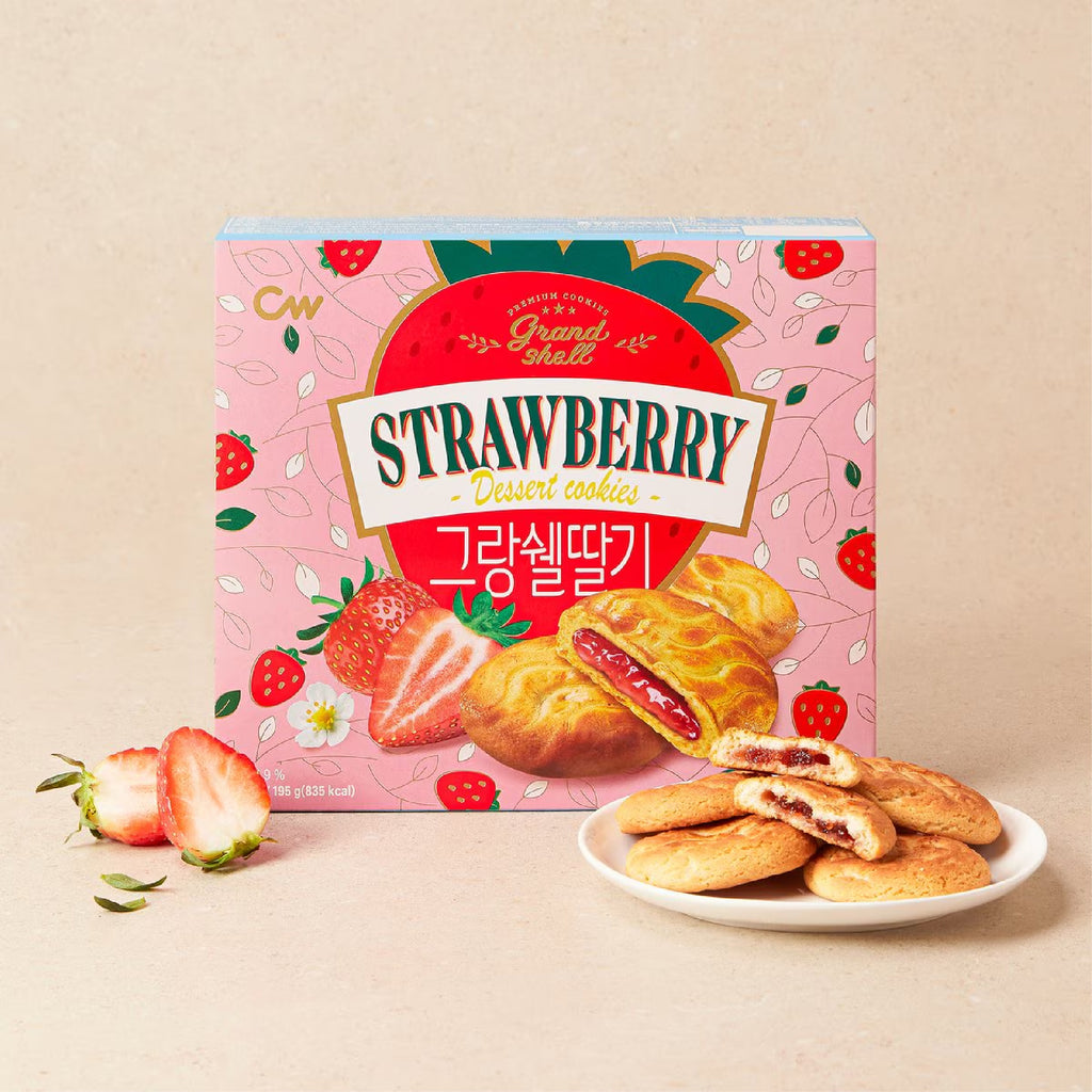 Grand Shell Strawberry Cookie 97.5g cream filled biscuit