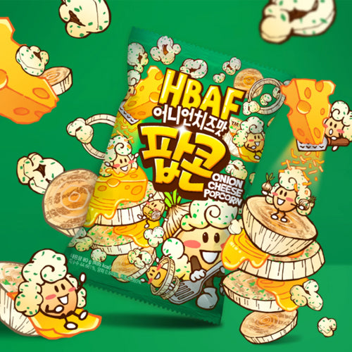 HBAF Onion Cheese Popcorn 80g - Korean Snack