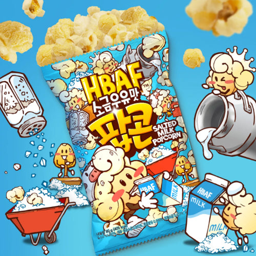 HBAF Salt & Milk Popcorn 80g - Korean Snack