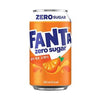 Zero sugar Fanta soda orange pineapple peach flavours