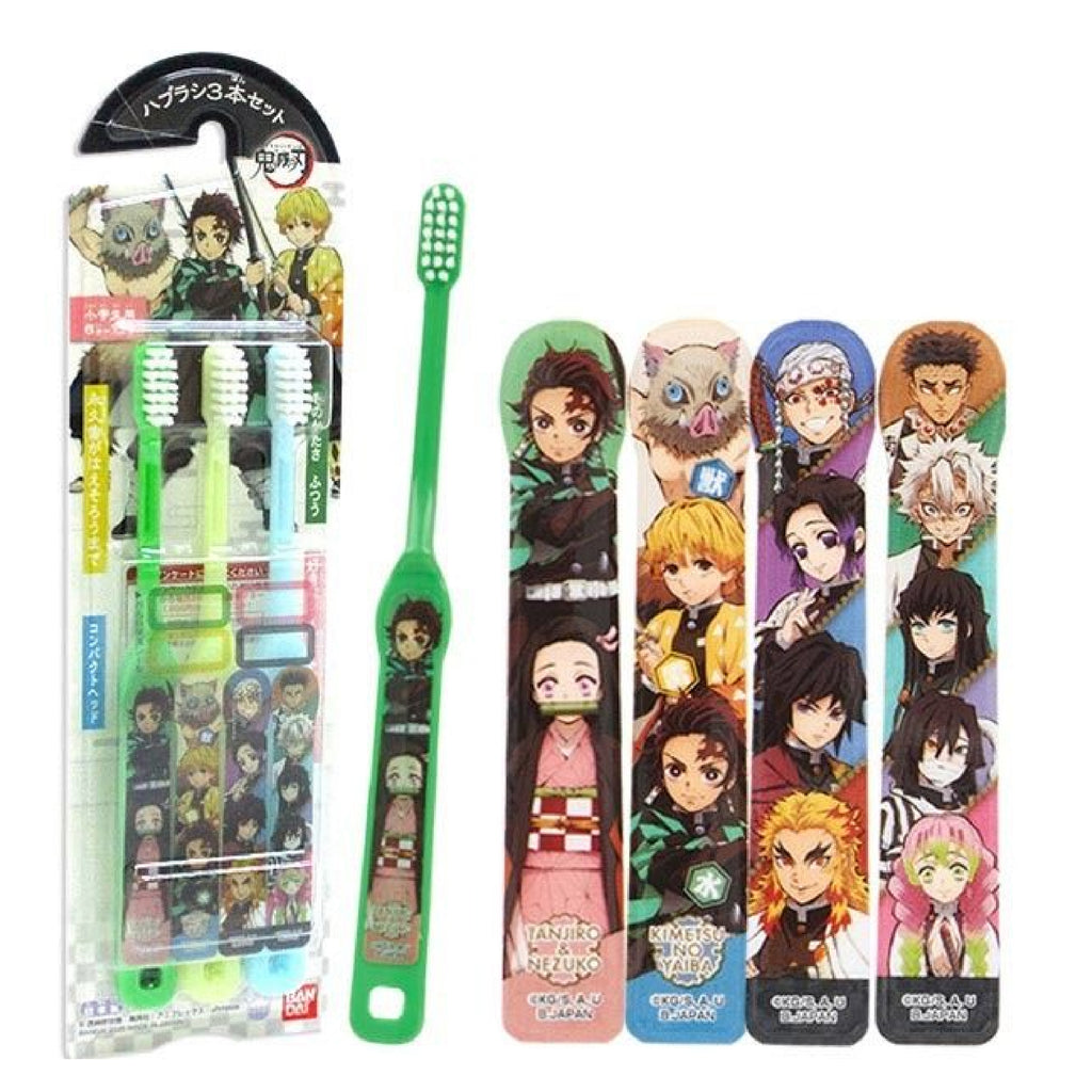 3pcs Kids Toothbrushes Demon Slayer with Soft Bristles
