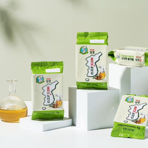 Sung Gyung Olive & Green Tea Seasoned Roasted Seaweed