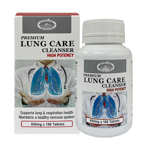 Herbal lung care wellness supplement capsules
