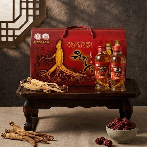 Korean Ginseng Drink – Won Ki Sam (120 ml × 10 Bottles)