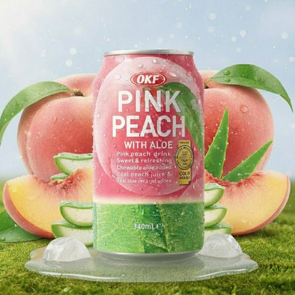 OKF Pink Peach Drink 340ml Can