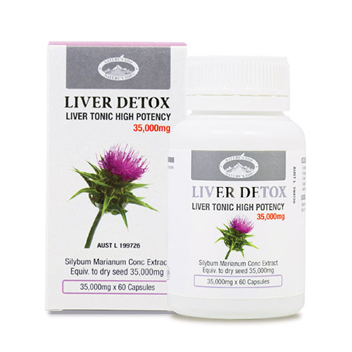 Herbal liver detox wellness supplement capsules