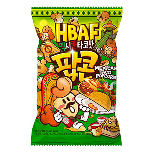 HBAF Mexican Taco Popcorn 80g - Korean Snack