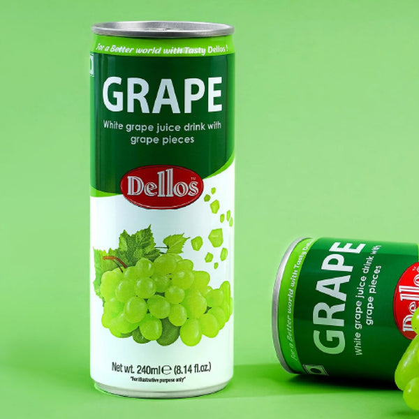 DELLOS White Grape Fruit Drink
With Grape Pieces 240ml - Maydaymall