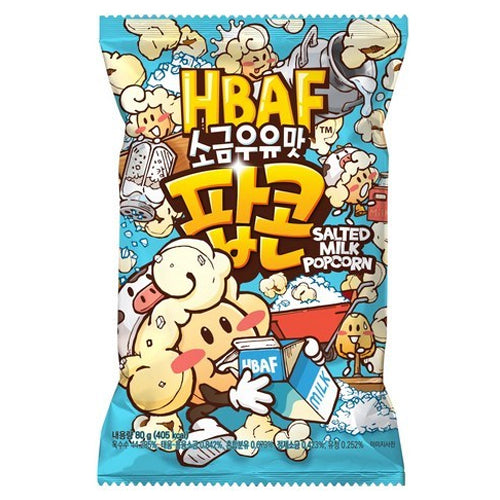 HBAF Salt & Milk Popcorn 80g - Korean Snack