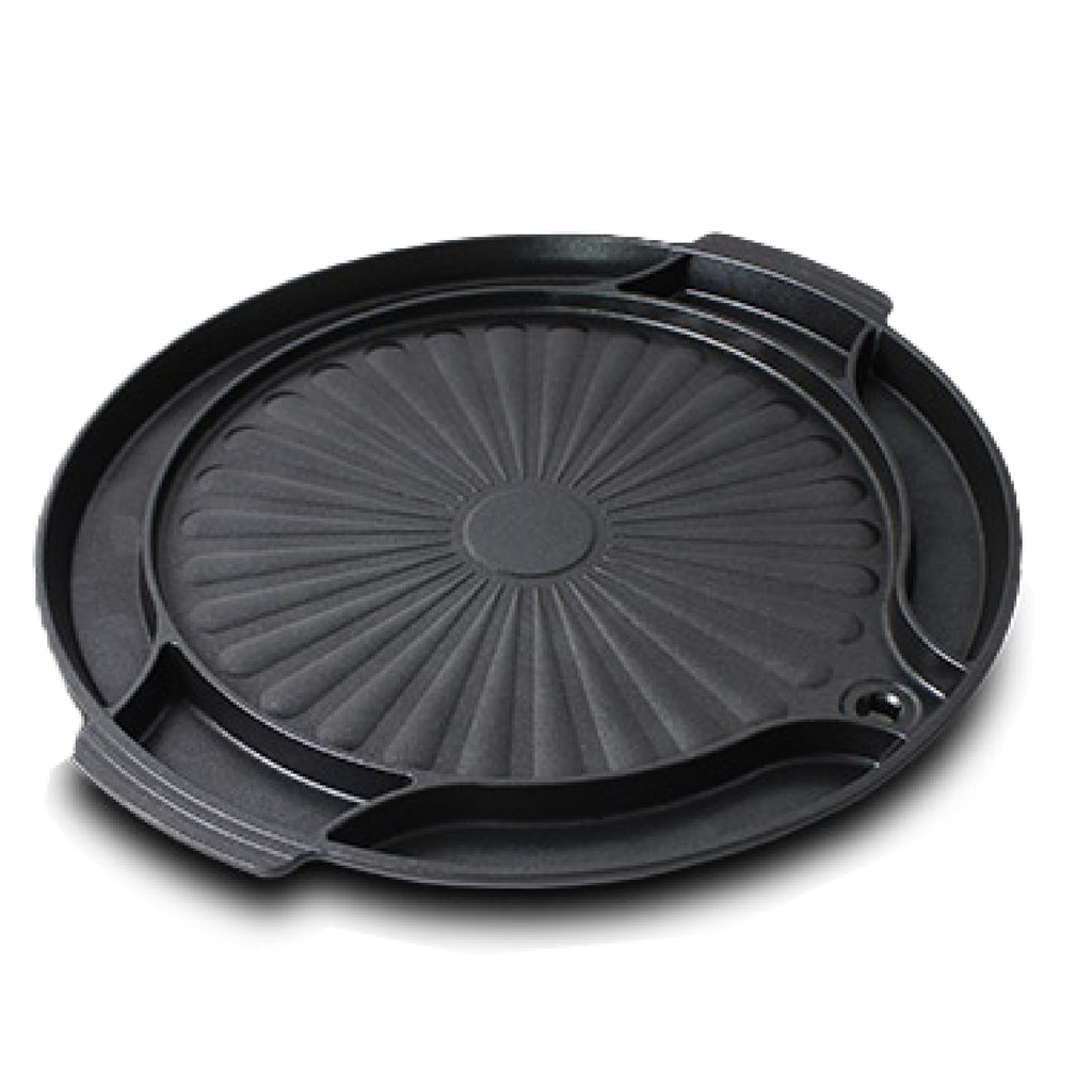 Korean BBQ Grill Plate with Steamer & Compartments - 40cm