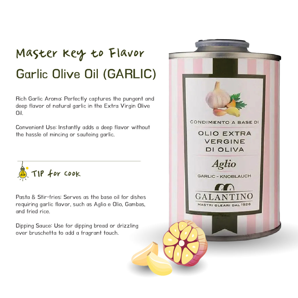 Garlic Infused Olive Oil - Galantino Italian Gourmet 250ml