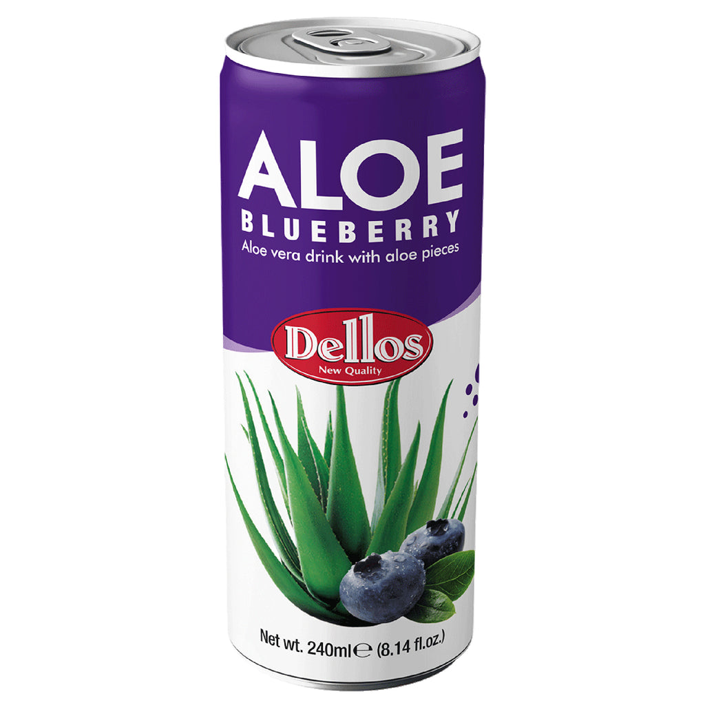 DELLOS Aloe Blueberry Flavour 240ml x 24can - Maydaymall