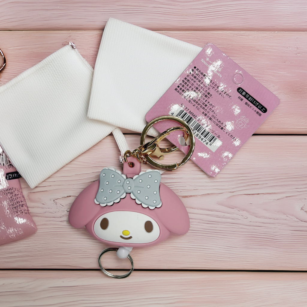 My Melody 3D Silicone Retractable Keychain-MayDay Mall