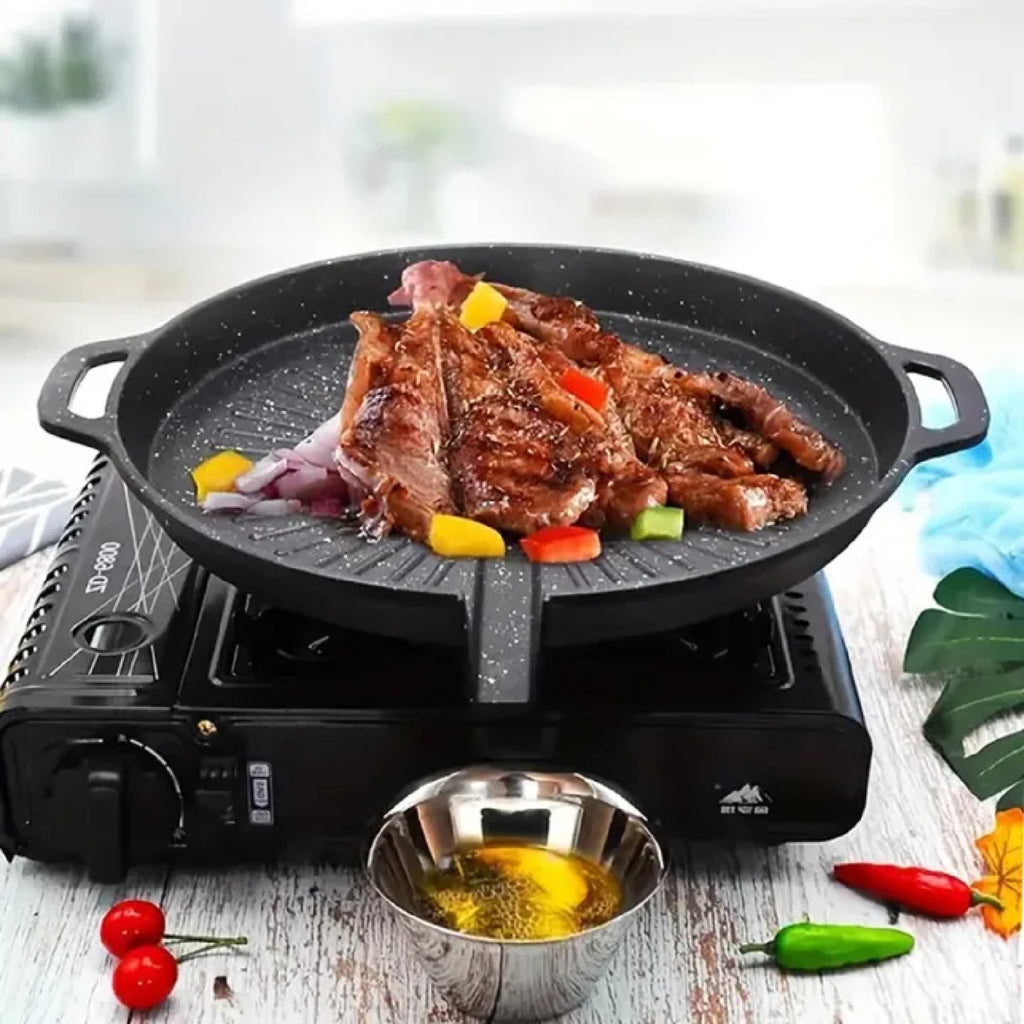 33cm Non-Stick Korean BBQ Grill Plate - High Thermal