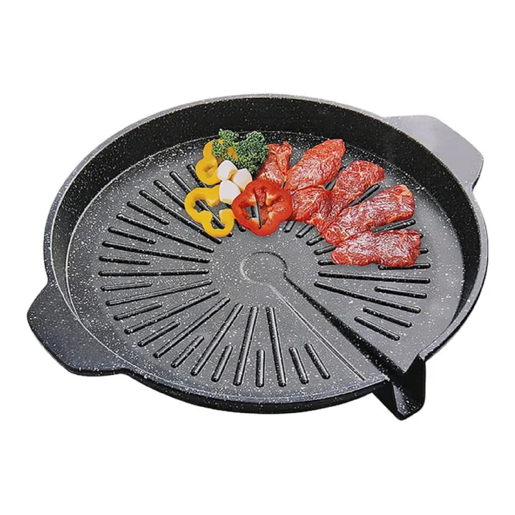 33cm Non-Stick Korean BBQ Grill Plate - High Thermal