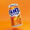 Zero sugar Fanta soda orange pineapple peach flavours