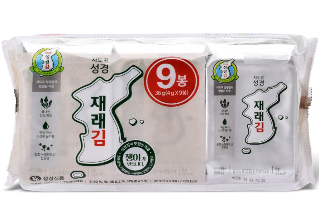 Sung Gyung Seasoned Roasted Seaweed 4g x 9Pack - Mayday Mall