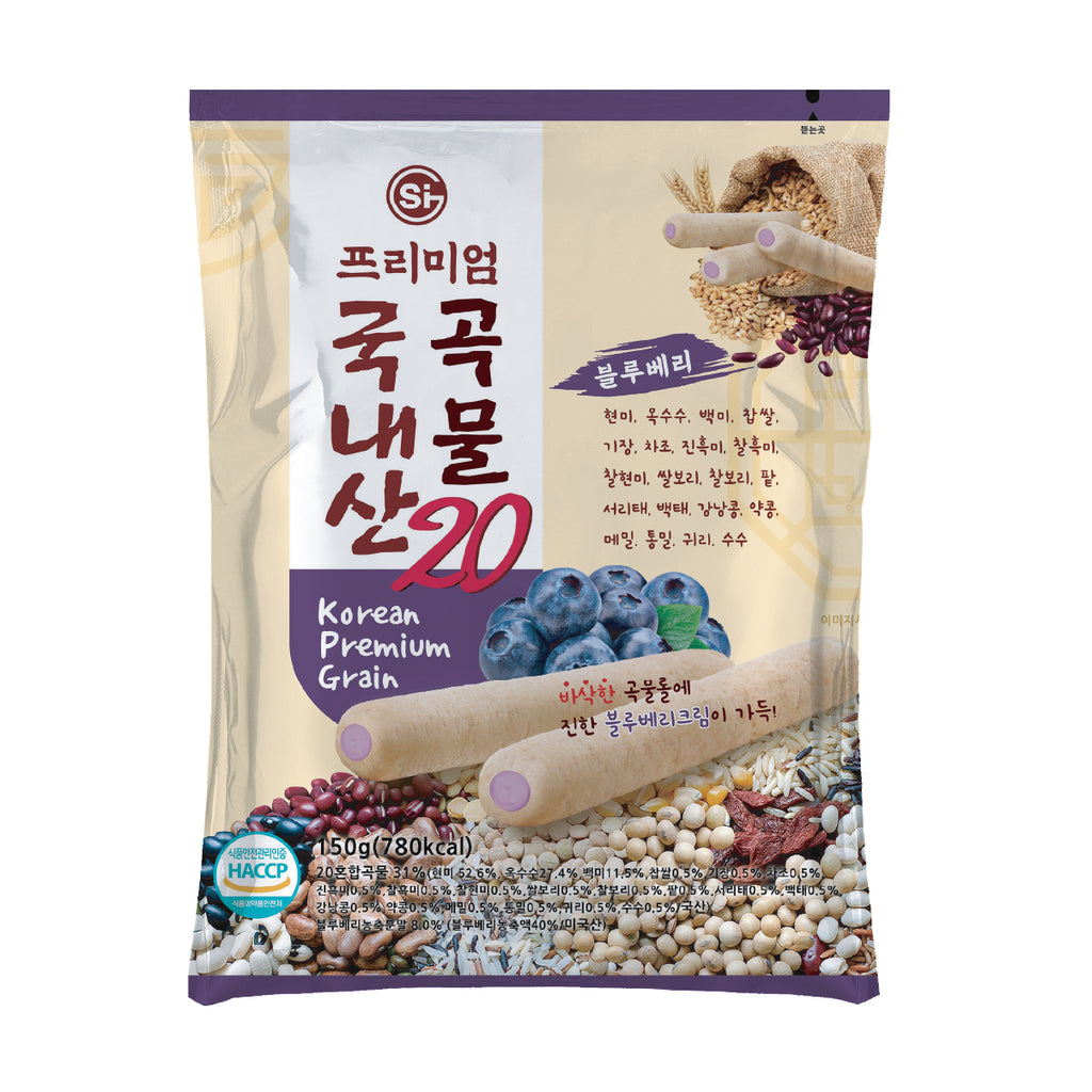 Korean Premium 20 Grains Snack With Blueberry 150g-MayDay Ma