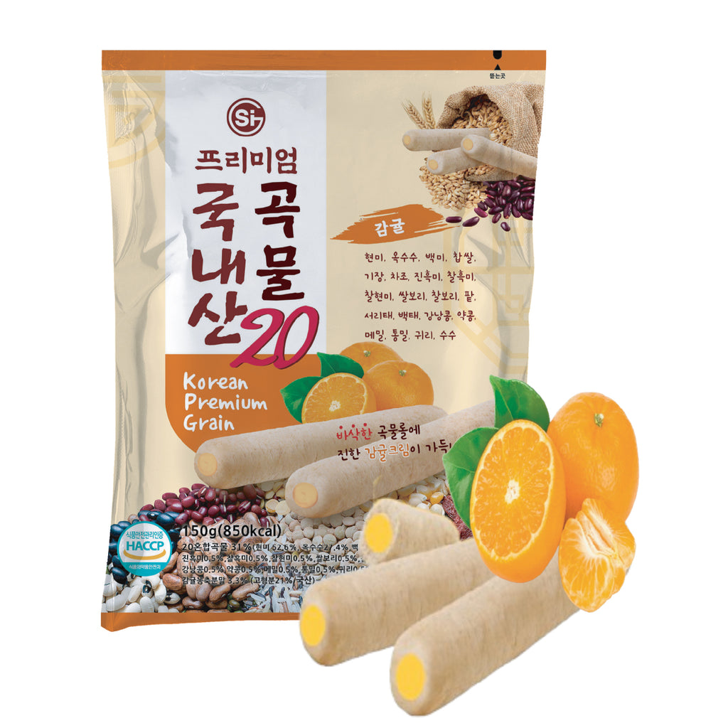 Korean Premium 20 Grains Snack With JEJU Tangerine 150g-MayD