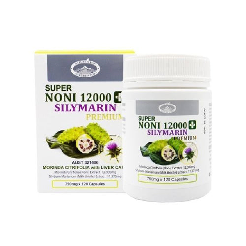 Noni and silymarin daily wellness supplement capsules