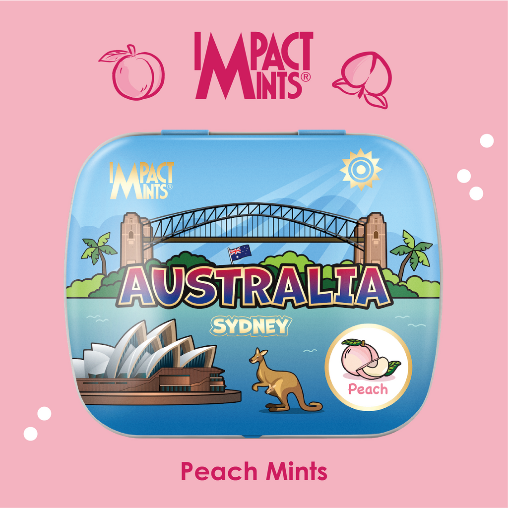 Australia Sydney Landmark Impact Mints Candy Tin - Peach
