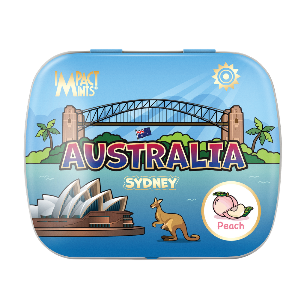 Australia Sydney Landmark Impact Mints Candy Tin - Peach