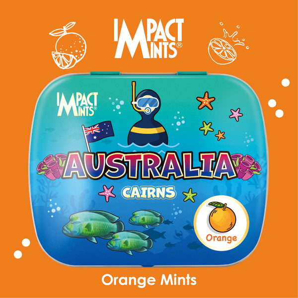 Australia Cairns Landmark Impact Mints Candy Tin - Orange