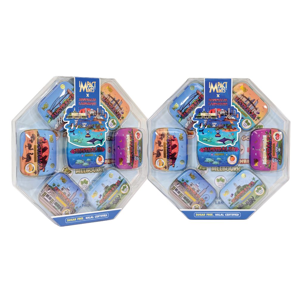 Australia Landmark Impact Mints Candy 7 Tins Gift Set-MayDay