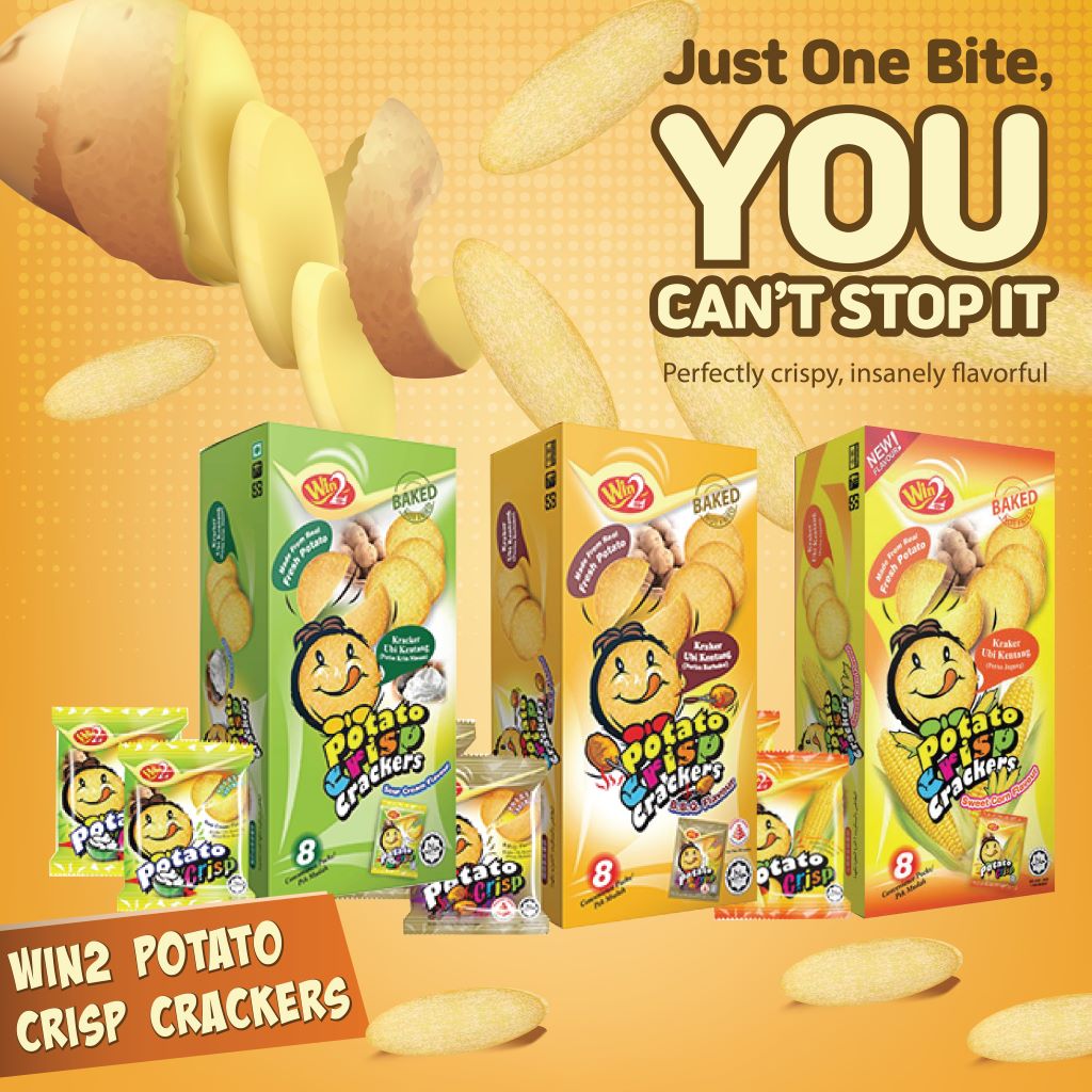Win2 Potato Crisp Crackers (8 Packs)-MayDay Mall