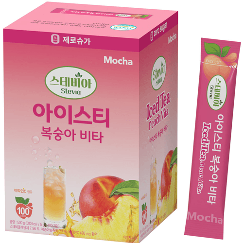 Stevia Zero Sugar Iced Tea Sticks 5g x 30 Sticks–Lemon/Peach