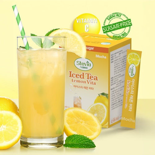 Stevia Zero Sugar Iced Tea Sticks 5g x 30 Sticks–Lemon/Peach
