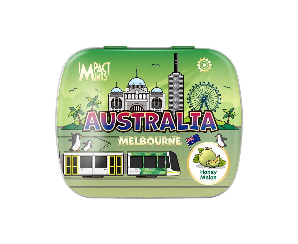 Australia Melbourne Landmark2 Impact Mints Candy Tin - Honey Melon-MayDay Mall