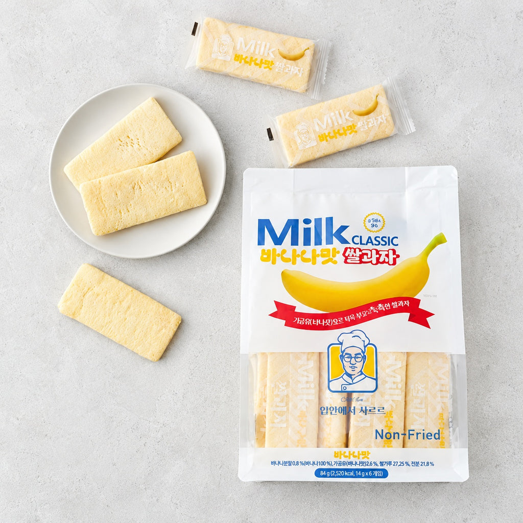 milk classic rice cookie banana flavour 240g x 16 - Mayday
