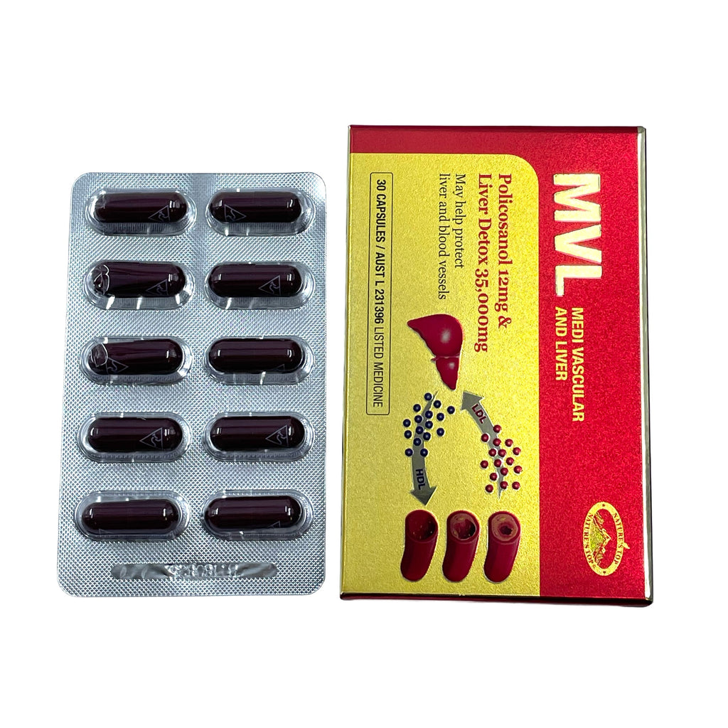 2 x Nature's Top Policosanol 12 mg + Milk Thistle 30Capsules