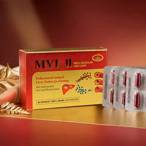 2 x MVL II – Policosanol 12 mg + Milk Thistle 30 Capsules
