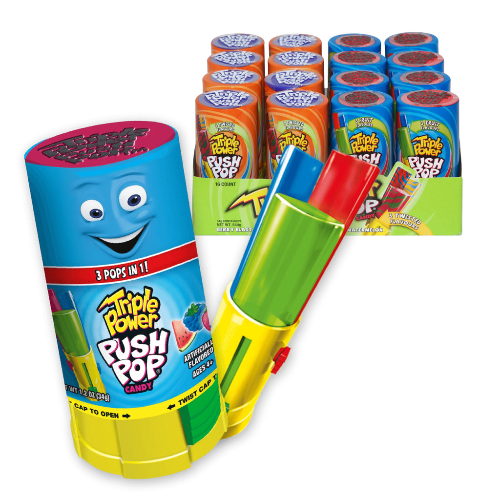 Triple Power Push Pop (Assorted) (34g)-MayDay Mall