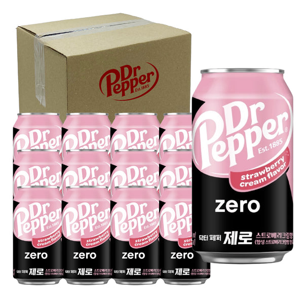 Dr Pepper Strawberry & Cream Zero Sugar soda can