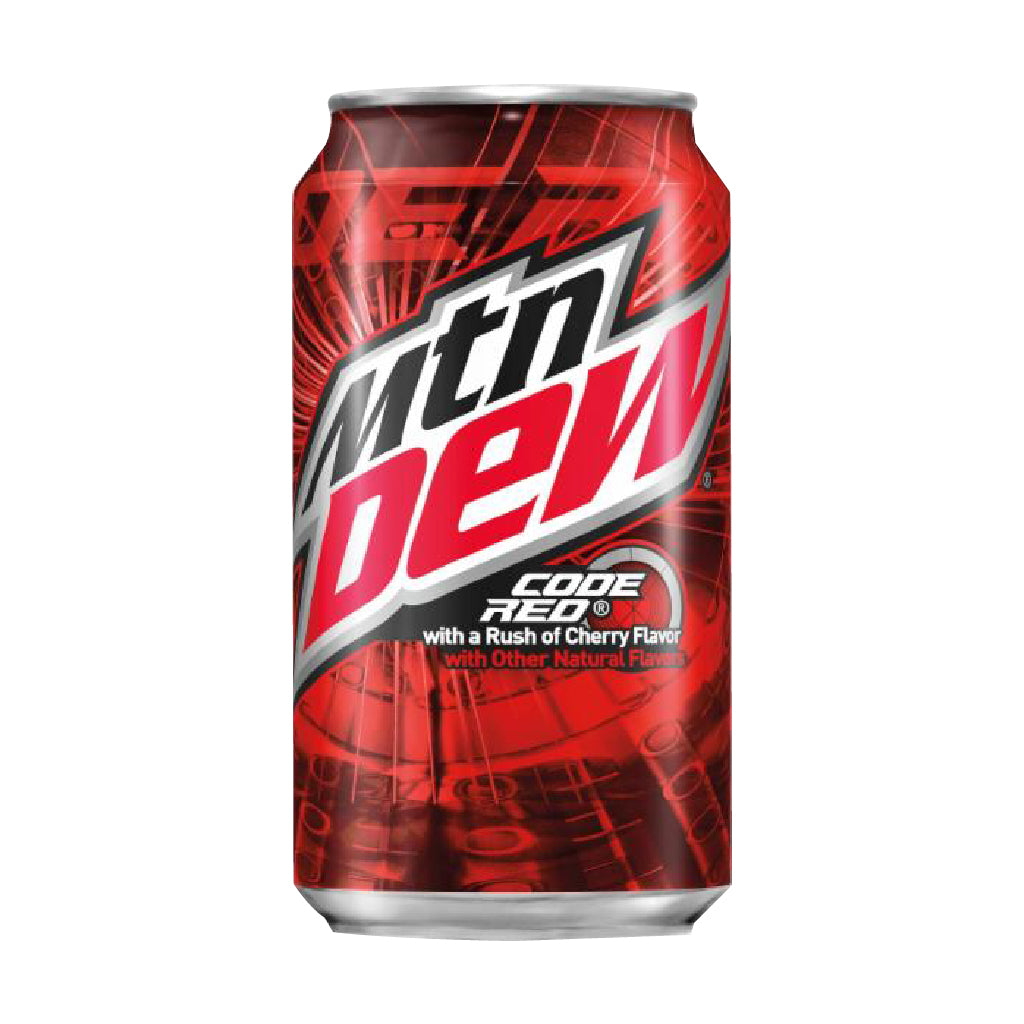 Mountain Dew Code Red With a Rush of Cherry Flavour 355ml