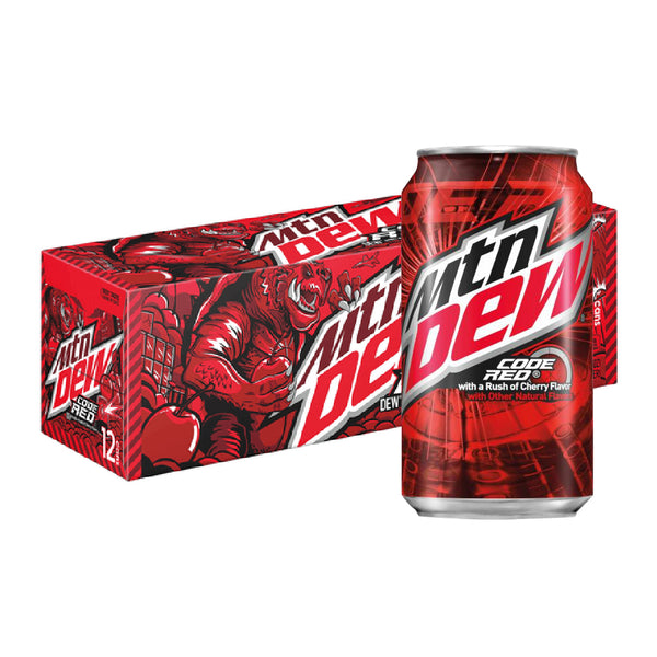 Mountain Dew Code Red With a Rush of Cherry Flavour 355ml
