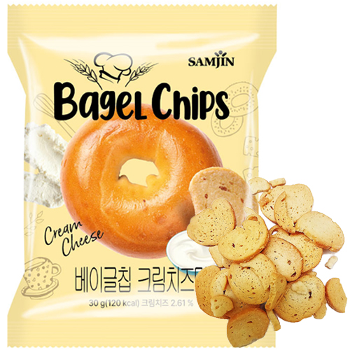 Samjin Bagel Chips Cream Cheese 30g - Maydaymall
