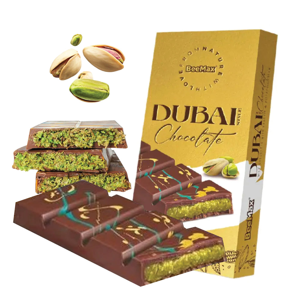 BeeMax Dubai Milk Chocokate with Kadayif & Pistachio Cream