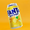 Zero sugar Fanta soda orange pineapple peach flavours