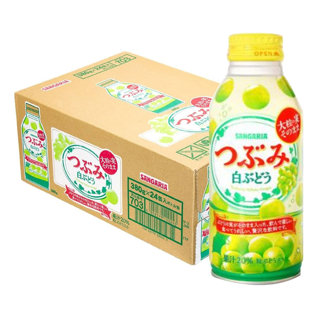 Japanese white grape juice with fruit bits by Sangaria