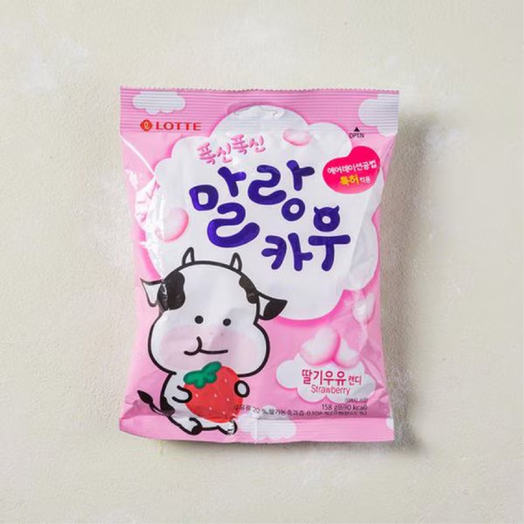 LOTTE Malang Cow Candy 79g – Chewy Strawberry