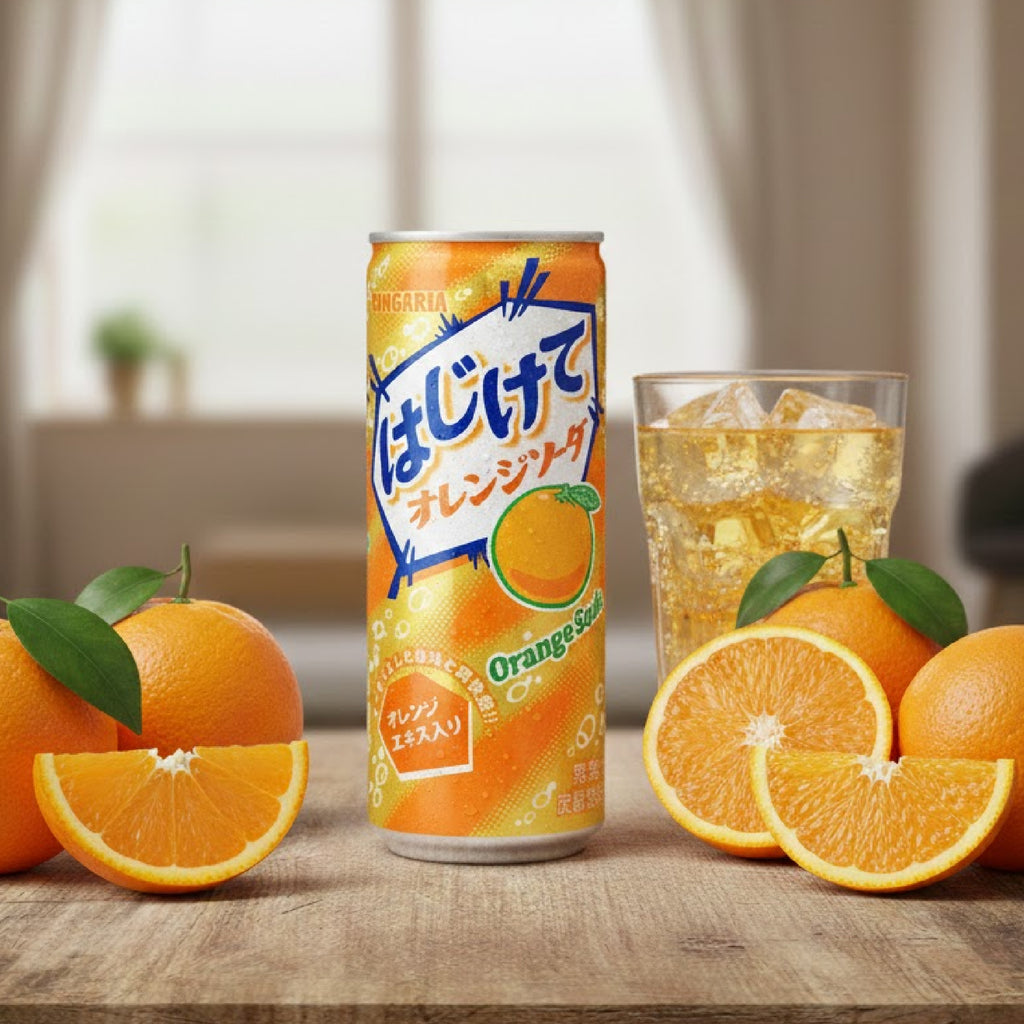 Refreshing Japanese sparkling soda Hajikete by Sangaria