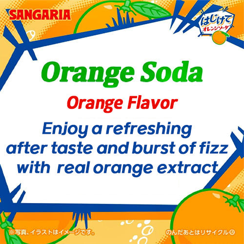 Refreshing Japanese sparkling soda Hajikete by Sangaria