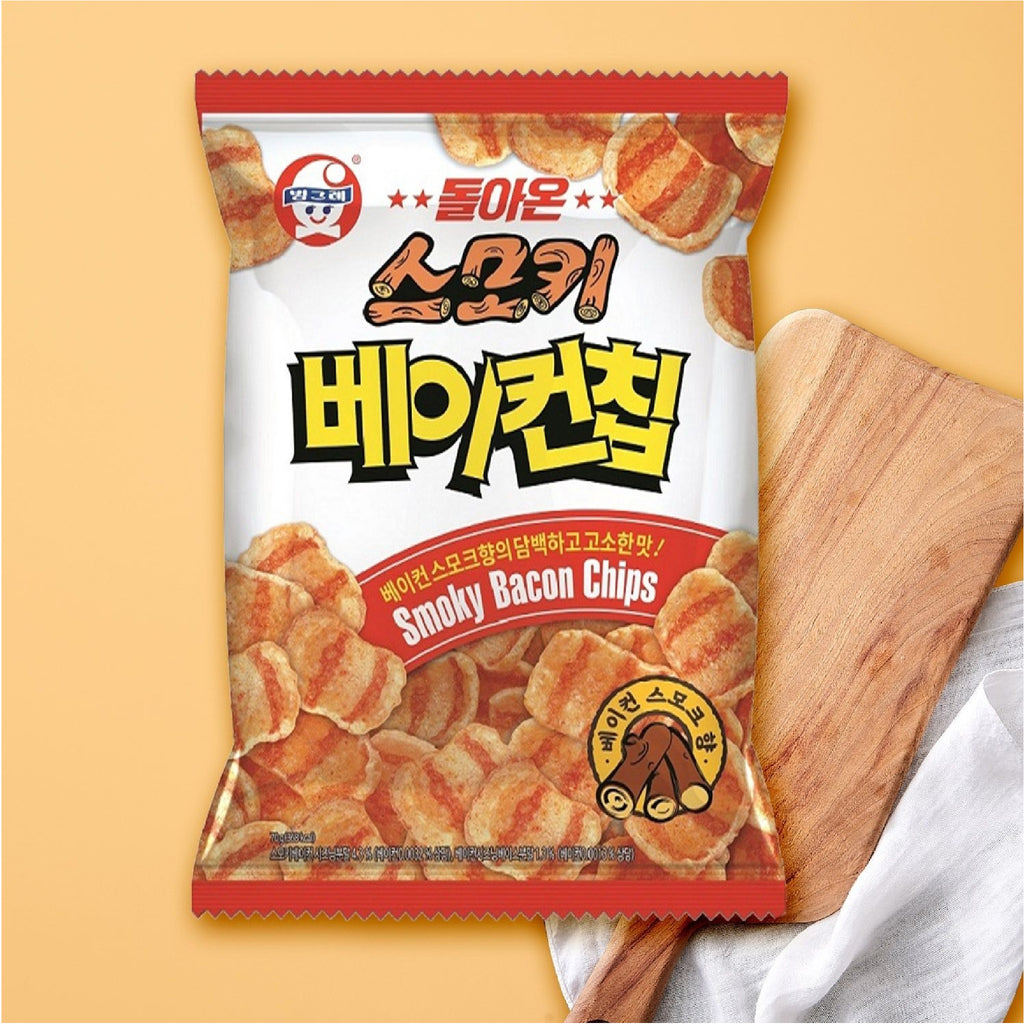BINGGRAE Smoky Bacon Chips 70g Korean savoury snack
