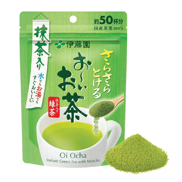 ITO EN Oi Ocha Instant Green Tea Powder with Matcha - 50Cups