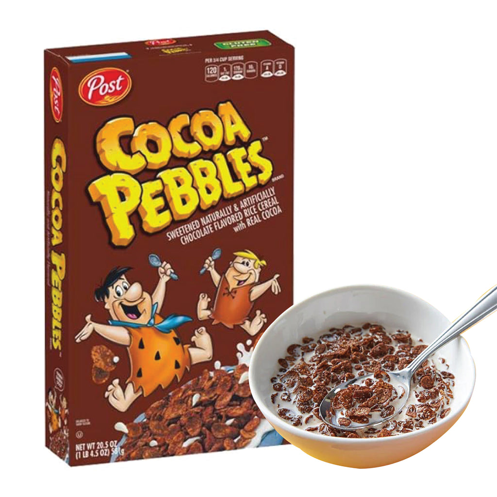 Cookie Crisp Cereal Post Cocoa Pebbles Chocolatey Breakfast